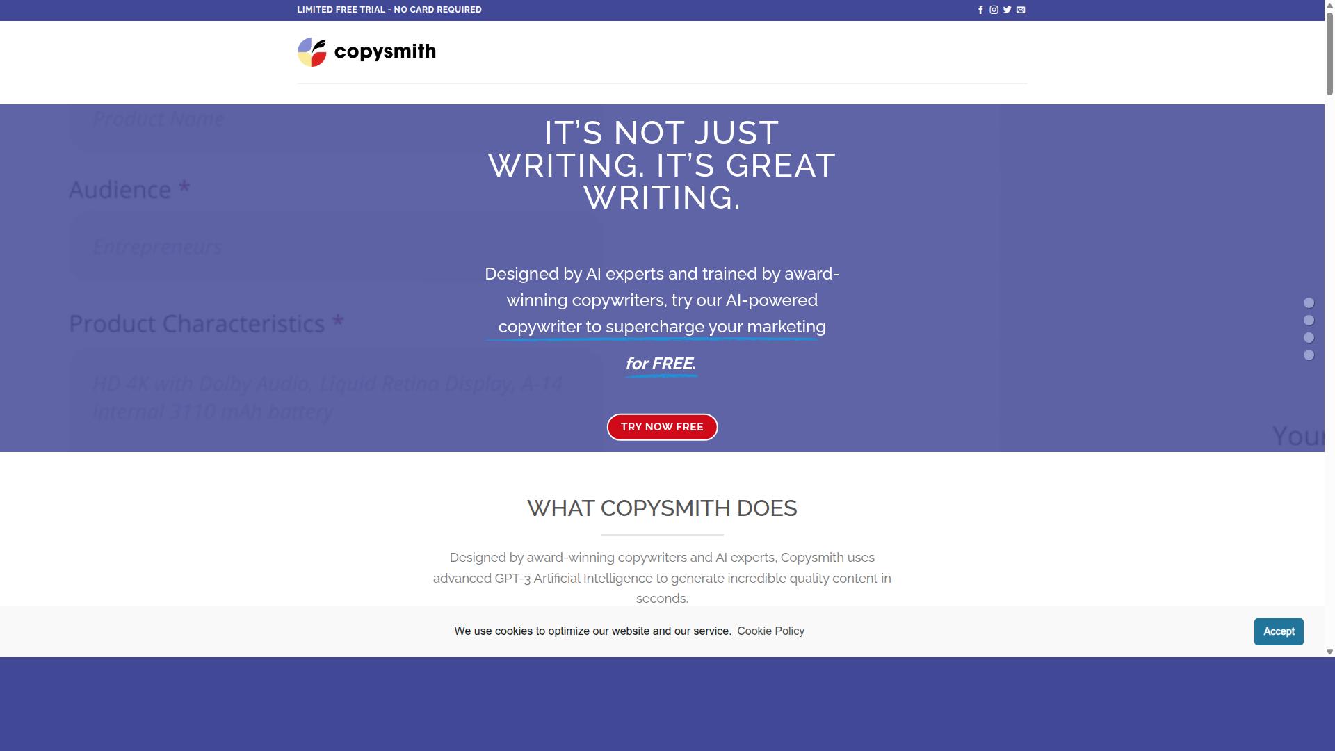 Copysmith website