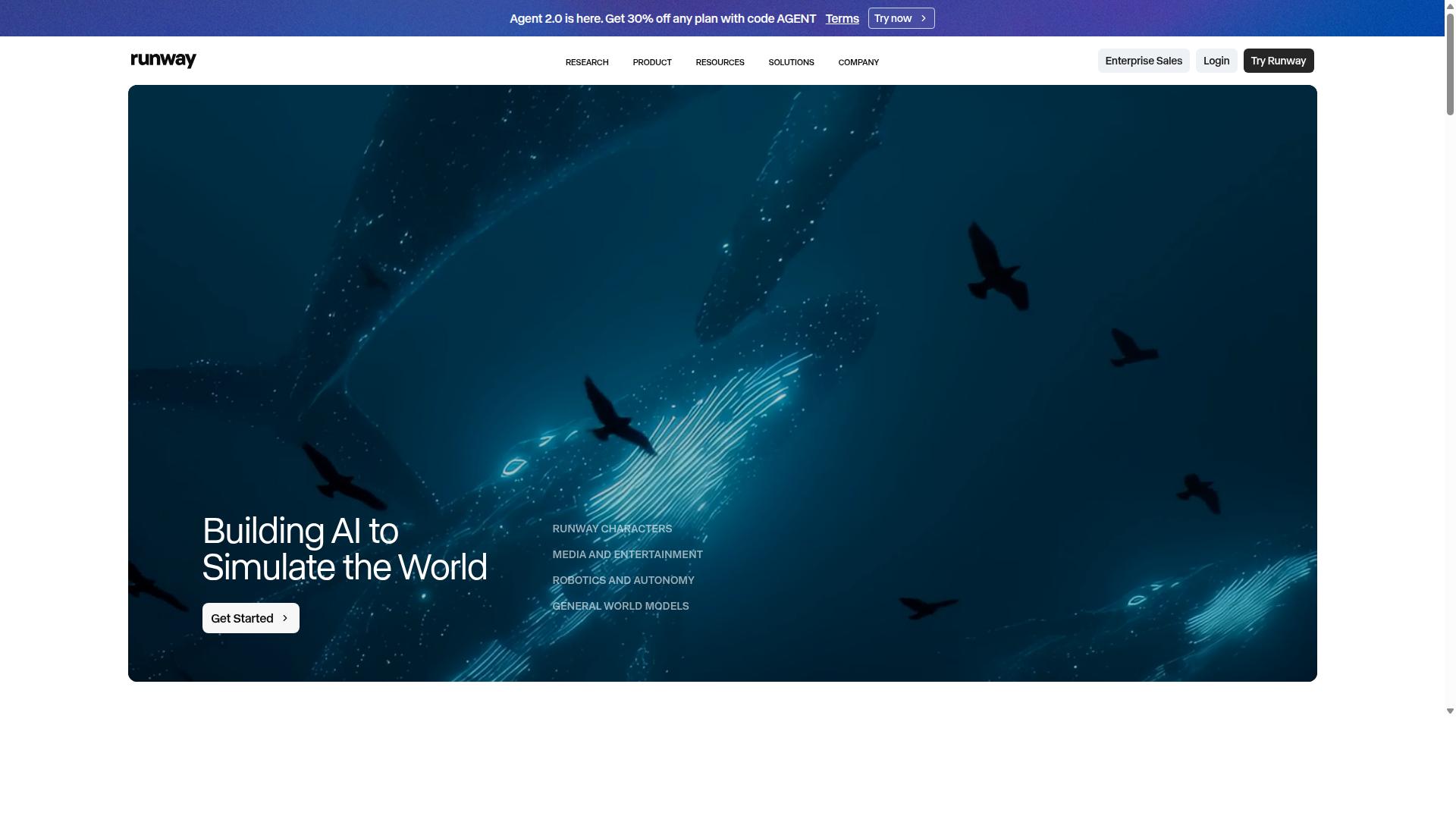 Runway website